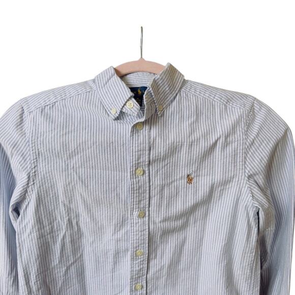 Polo Ralph Lauren Striped Long Sleeve Button Down Shirt Size Medium 10-13 - Picture 9 of 15